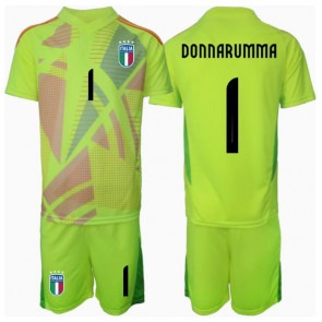Itálie Gianluigi Donnarumma #1 Brankářské Dětské Domácí dres komplet ME 2024 Krátký Rukáv (+ trenýrky)